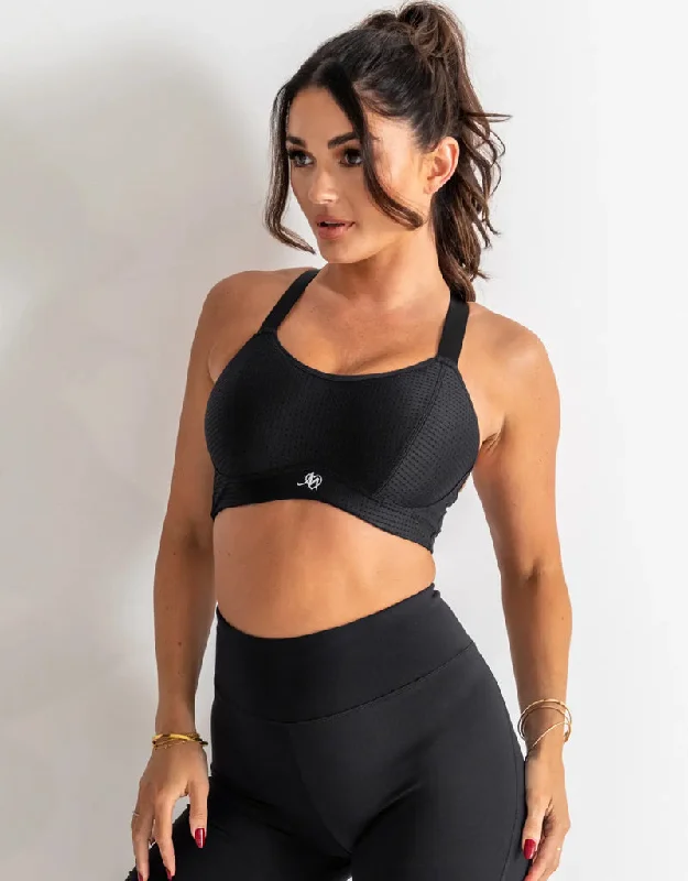 Pour Moi Energy Empower Lightly Padded Convertible Sports Bra Black