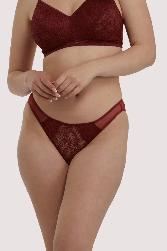 Emma Merlot Brazilian Lace Brief