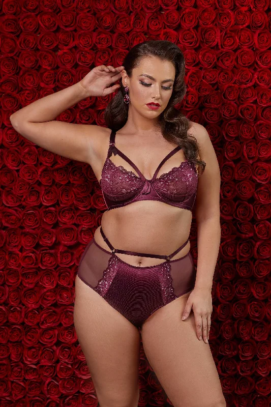 Madame X Dark Cherry Plunge Curve Bra