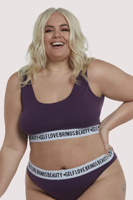 Felicity Hayward Self Love Purple Curve Crop top