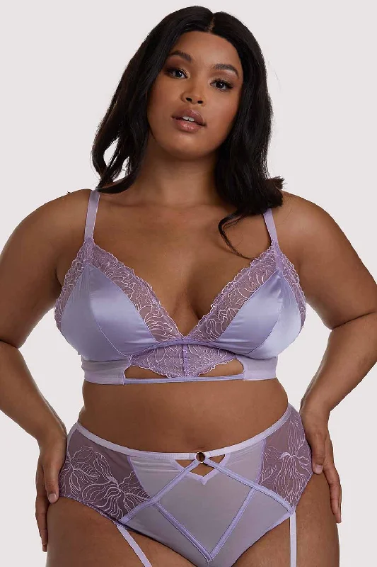 Mila Lilac Lace Triangle Bra