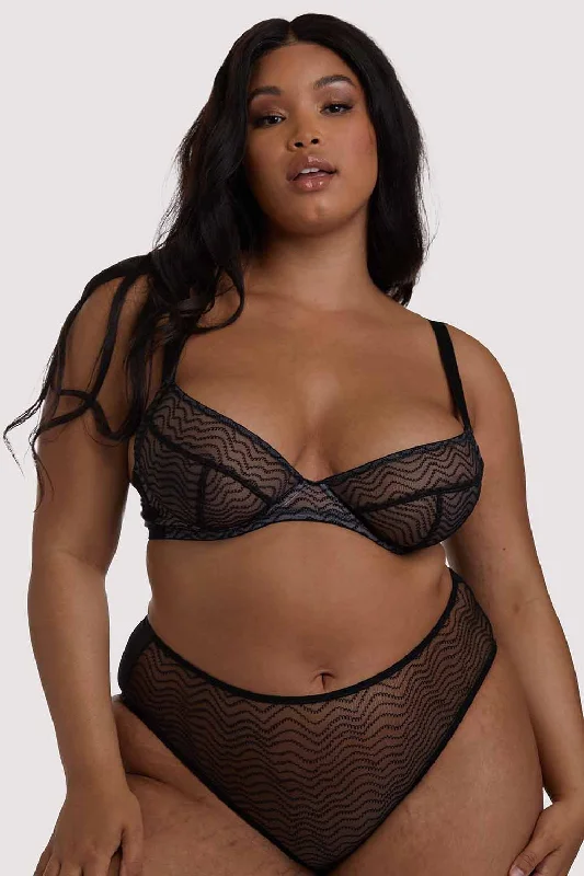 Brianna Black Mesh Bra