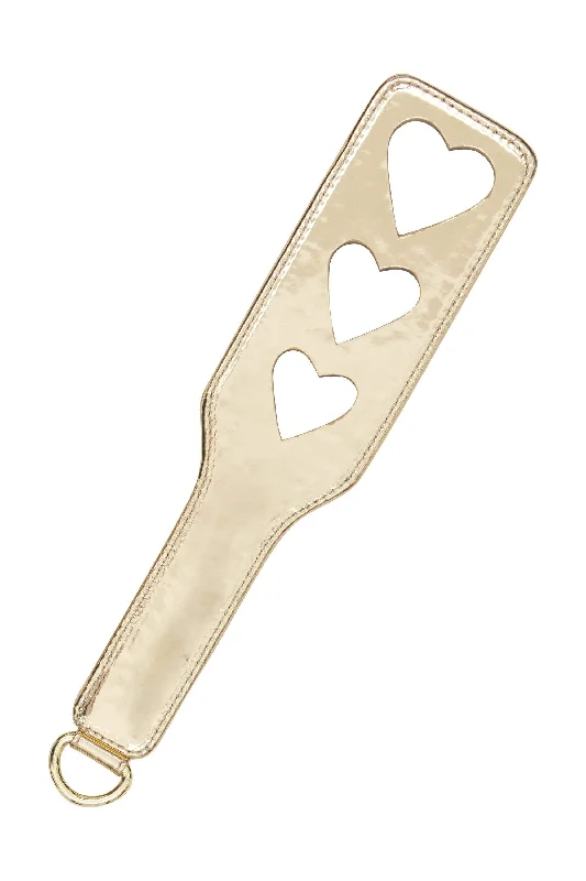 Regalia Heart Spanking Paddle Gold