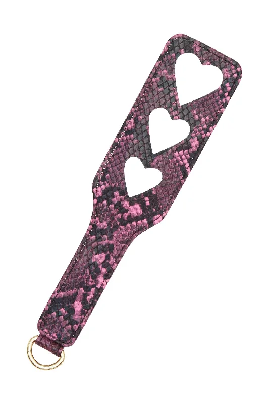 Regalia Heart Spanking Paddle Purple Snake