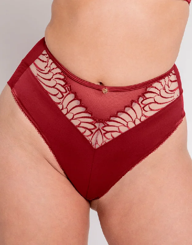 Scantilly Fallen Angel High Waist Brief Garnet Red