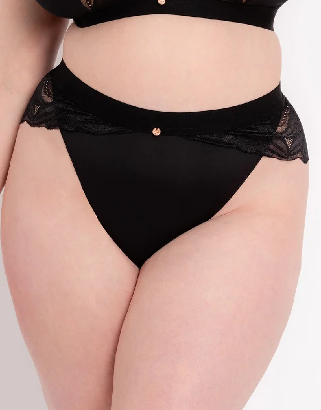 Scantilly Indulgence High Waist Brief Black/Latte