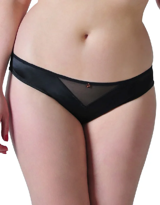 Scantilly Peek-A-Boo Bare Face Cheek Brief Black