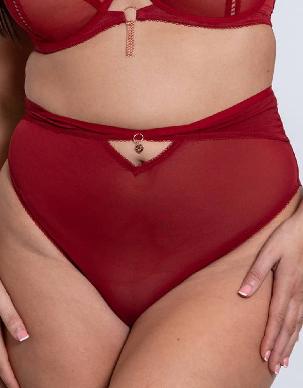 Scantilly Unchained High Waist Brief Deep Red