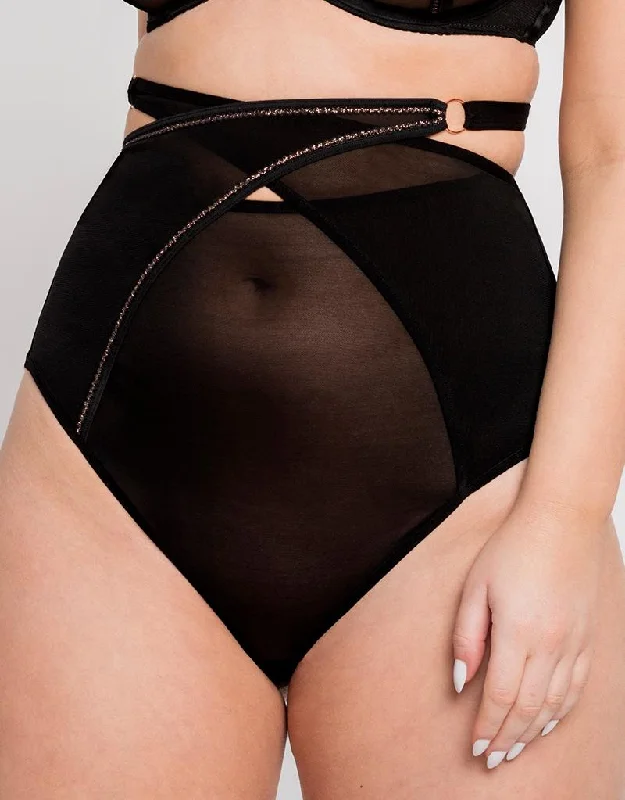 Scantilly Unzipped High Waist Brief Black