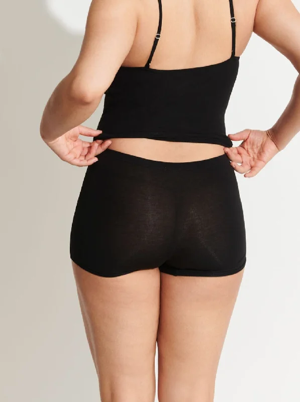 Skin: Gayle Organic Cotton Boyshort - Black