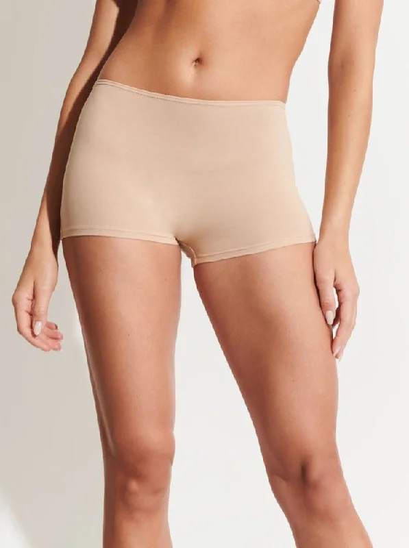 Skin: Gayle Organic Cotton Boyshort - Macadamia