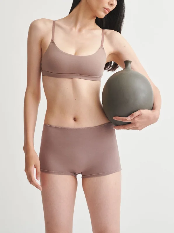 Skin: Gayle Organic Cotton Boyshort - Mauve