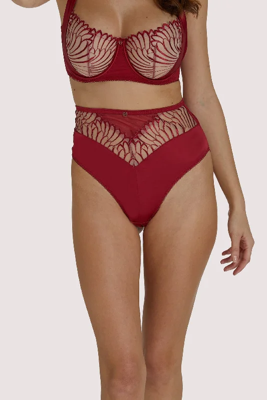 Fallen Angel Red High Waist Brief