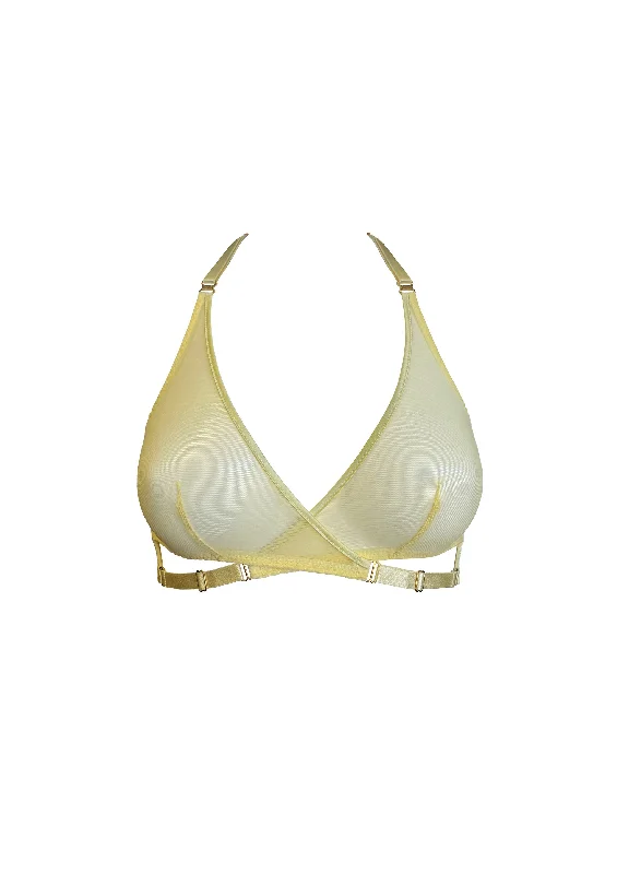 The Essentials Art Deco Mesh Wrap Bra