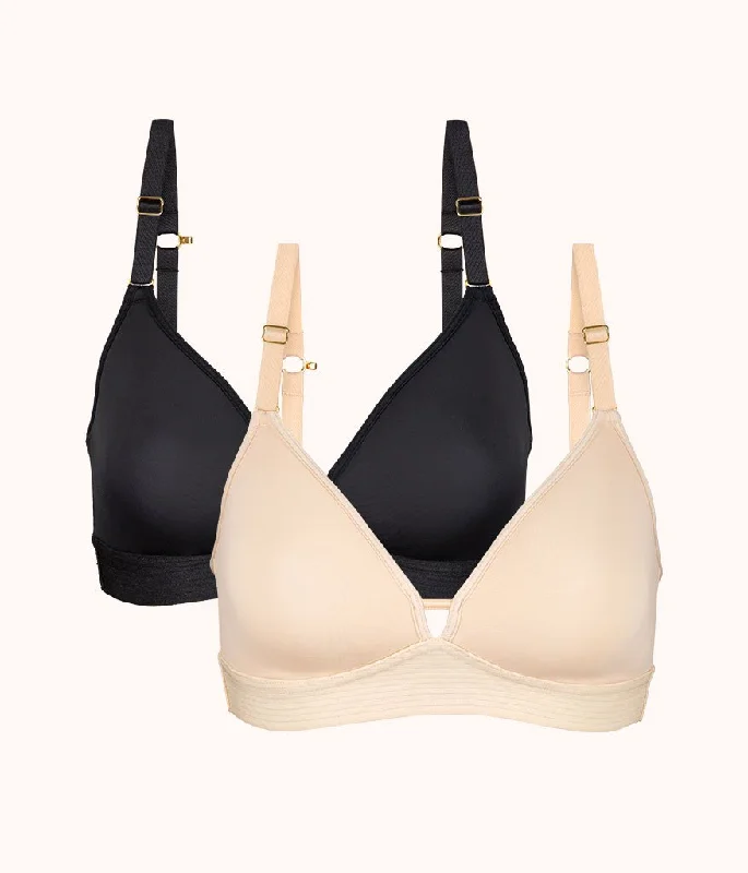 The Spacer Bra Bundle: Jet Black/Toasted Almond