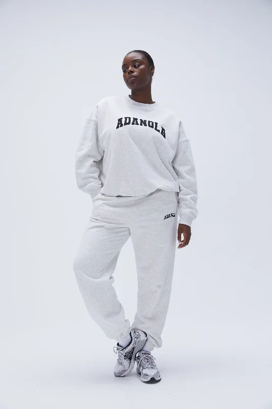 Varsity Sweatpants - Light Grey Melange/Black