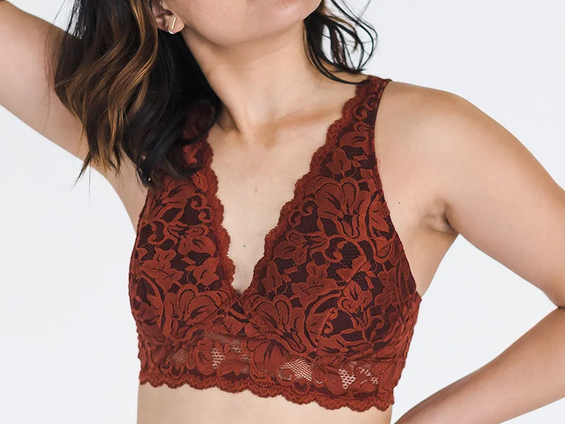 Vela Wireless Bra, Garnet