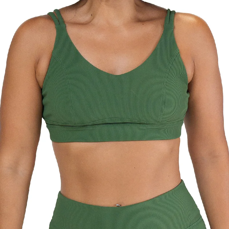 Vitality Bra | Ribbed | Hunter Green