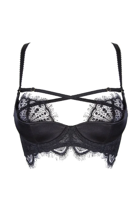 Zora Satin & Lace Demi Push Up Curve