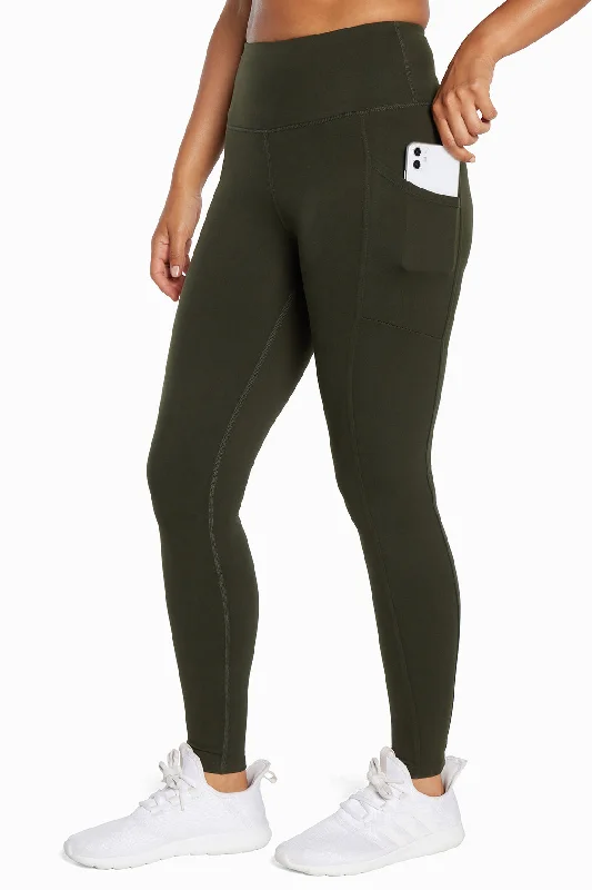 Cameron Side Pocket Tummy Control Legging - Rosin