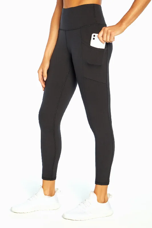 Eclipse Side Pocket Tummy Control Ankle Legging