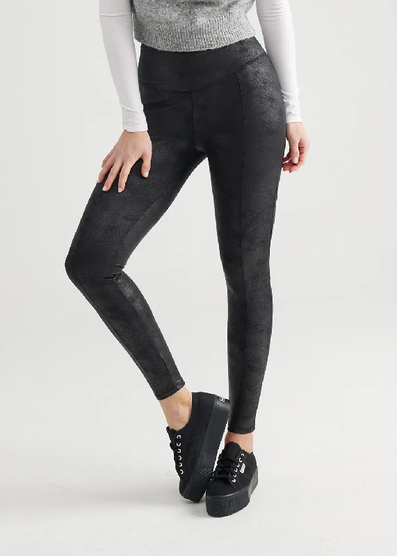 Stretch and Shine Faux Leather Shaping Legging