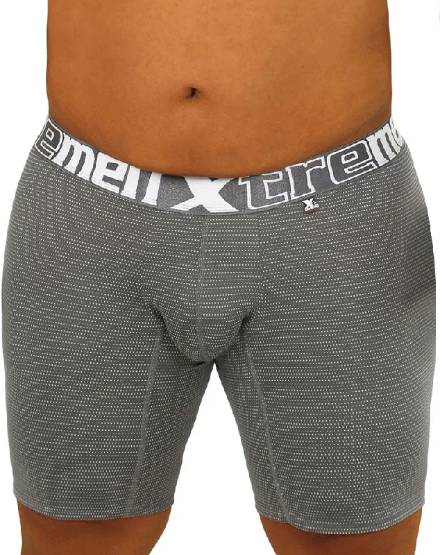 Xtremen 70005 Long Boxer Briefs  Gray-white